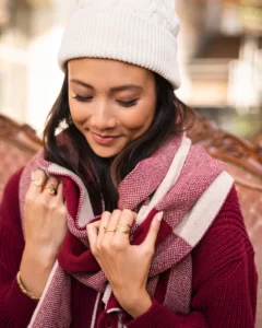 Bonnet Femme Coton Bio, Minuit Sur Terre - Flocon - Noir